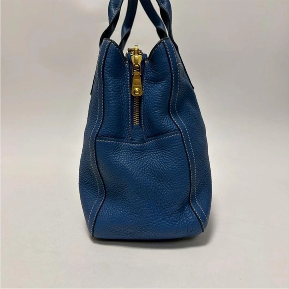 Miu Miu Royal Blue Leather Tote - Picture 5 of 11